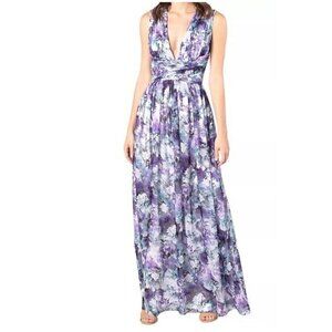 DRESS THE POPULATION Maxi dress Sz M Boho Cottagecore Wedding Pastel Floral